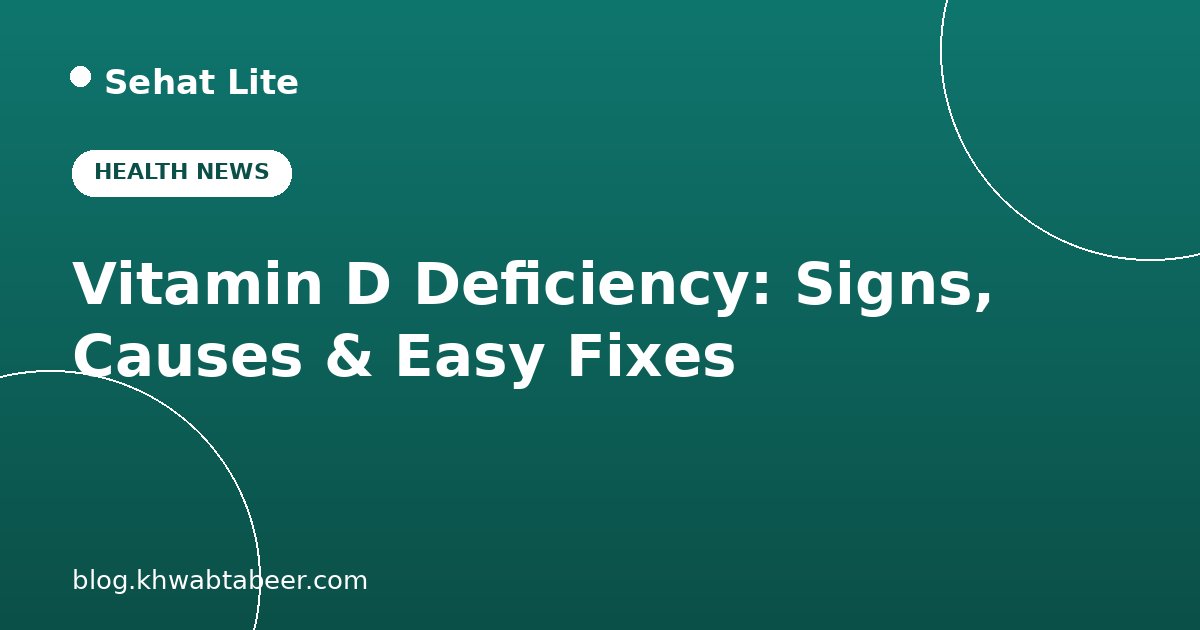 Vitamin D Deficiency: Signs, Causes and Easy Ways to Boost Your Levels